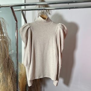 Express sweater with puff sleeve